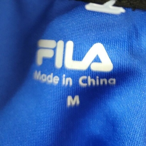 Fila Men Pocket Long Sleeve Track Jacket Blue Nwt - Picture 5 of 7